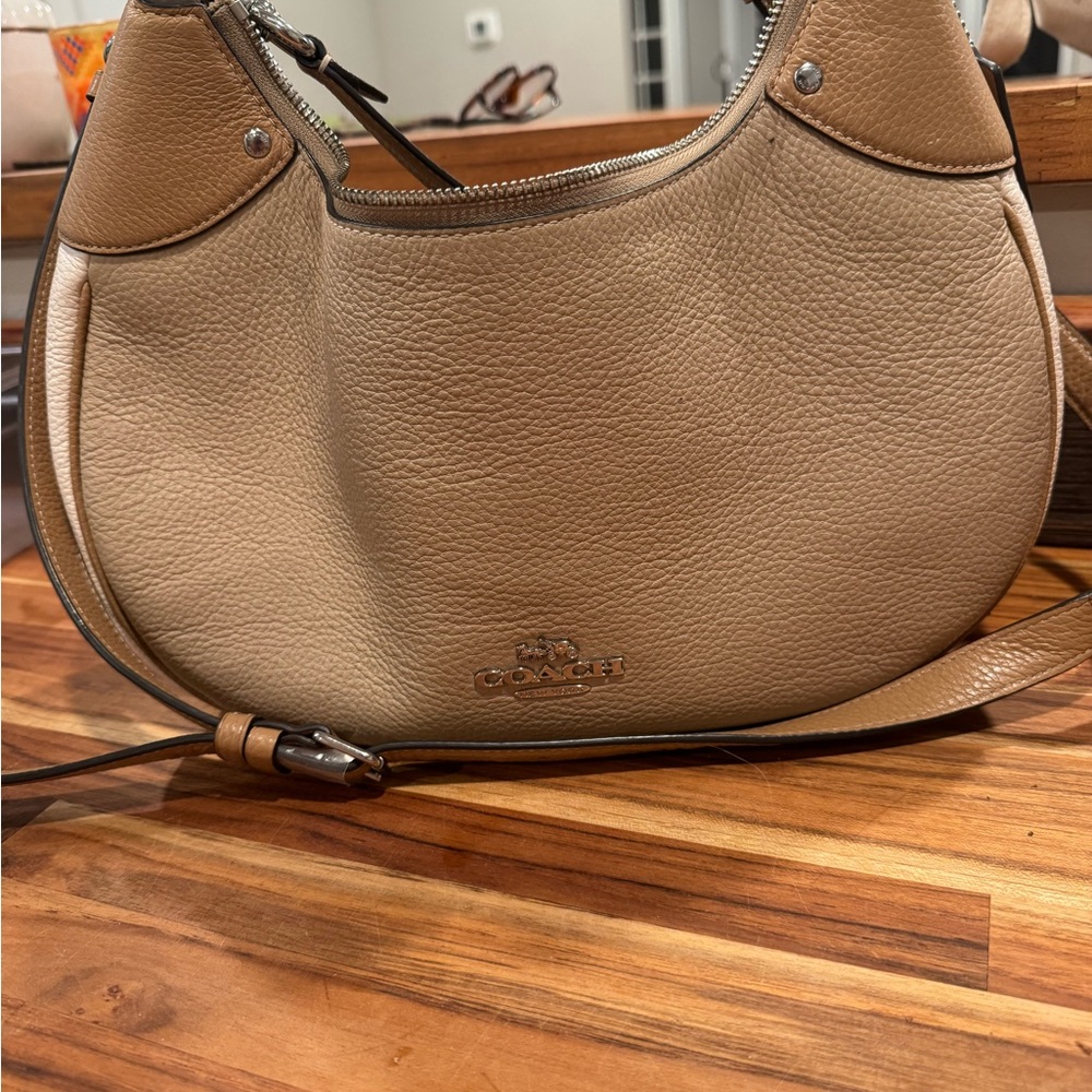 Coach Tan Leather Shoulder Bag